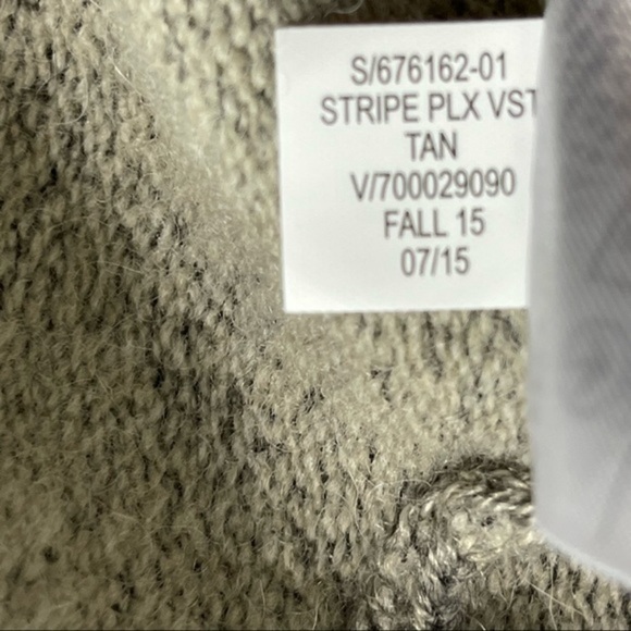 Banana Republic Alpaca Mohair Waterfall Sleeveless Stripe Details Cardigan - Picture 6 of 6